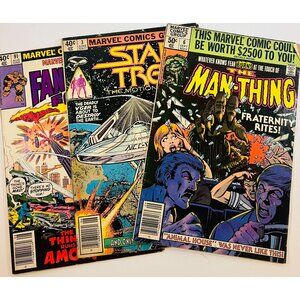 Fantastic Four #91 Man-Thing #6 Star Trek #3 Marvel Comics Lot